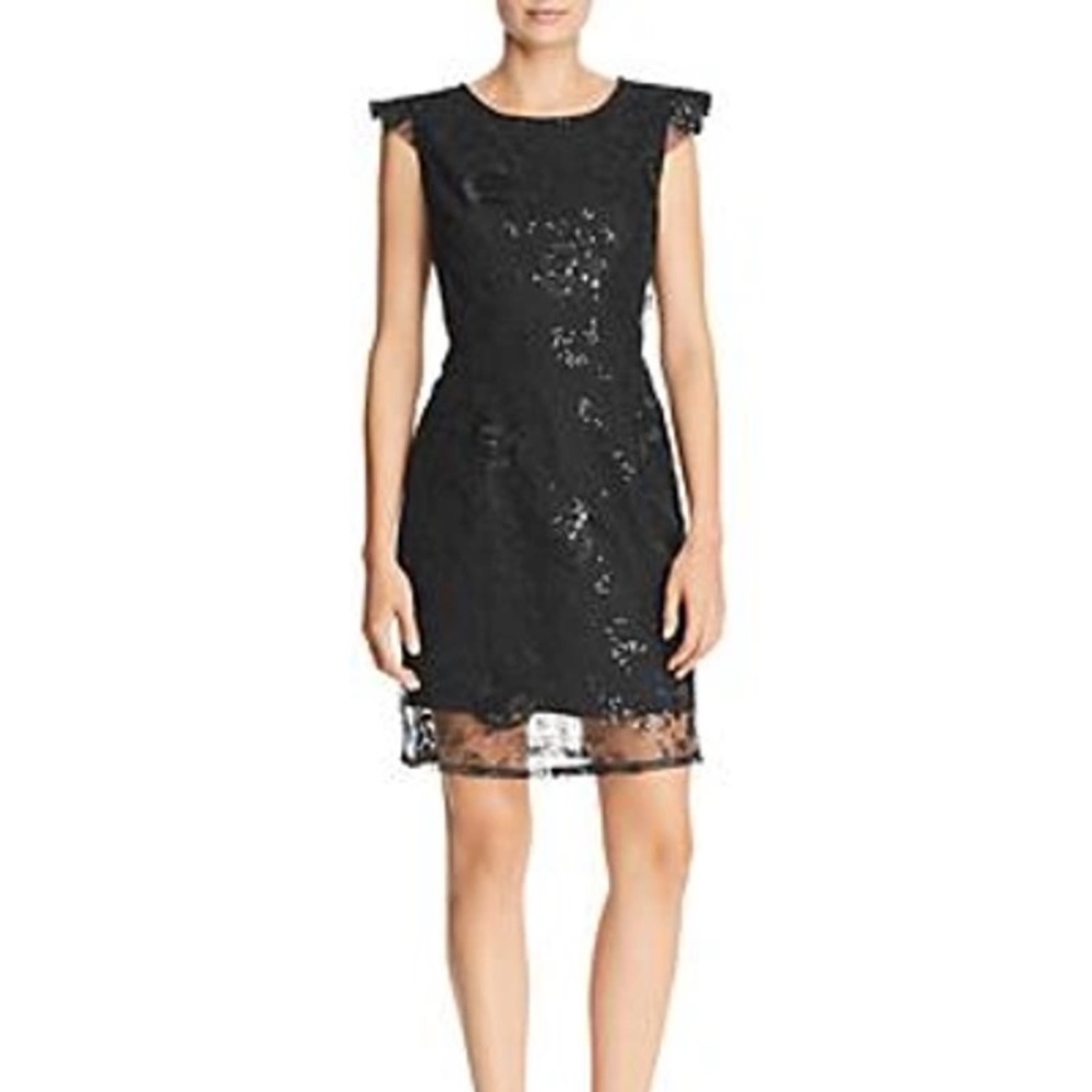 Nanette Lepore Embellished Sheath Dress In Very Black Size 4 New w Tags